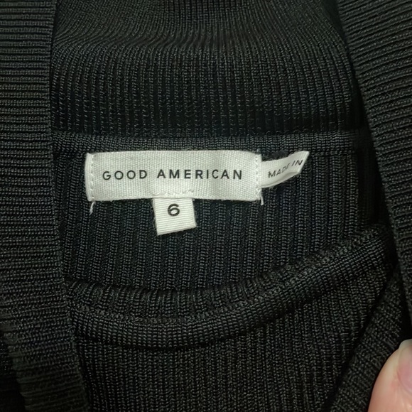 NWT! Good American black ribbed bodysuit - Picture 4 of 6